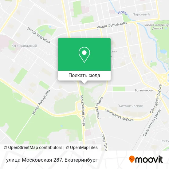 Карта улица Московская 287