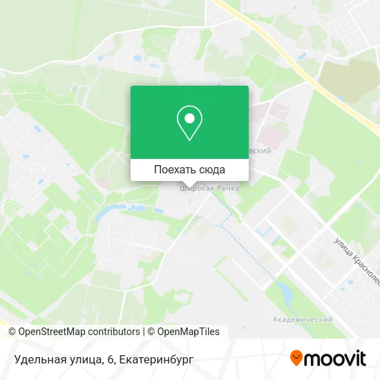 Карта Удельная улица, 6