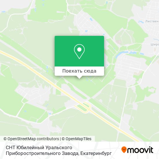 Карта СНТ Юбилейный Уральского Приборостроительного Завода