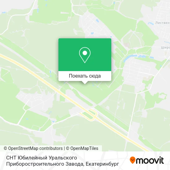Карта СНТ Юбилейный Уральского Приборостроительного Завода