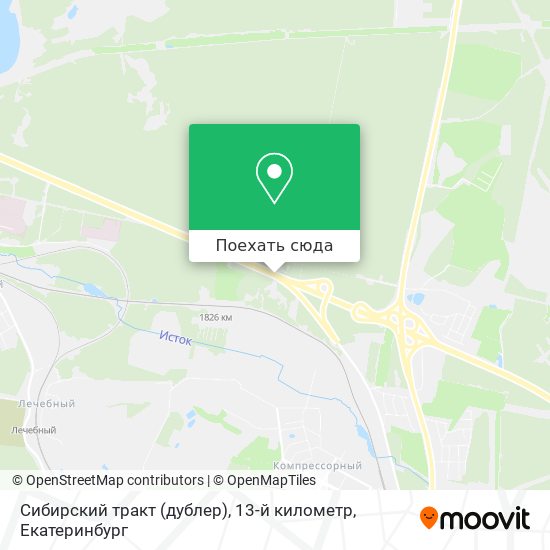 Карта Сибирский тракт (дублер), 13-й километр