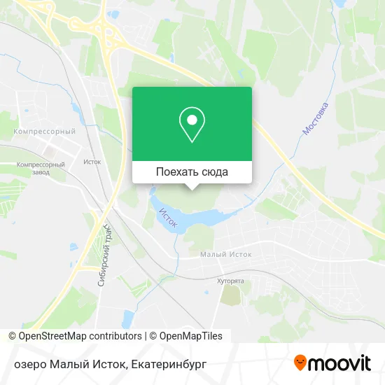 Карта озеро Малый Исток
