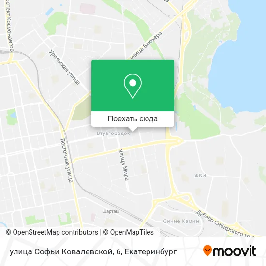 Карта улица Софьи Ковалевской, 6