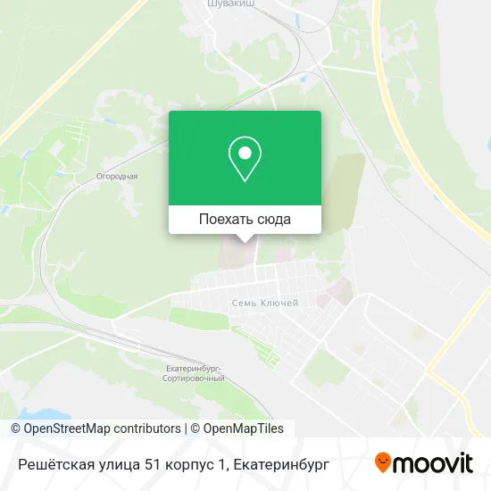 Карта Решётская улица 51 корпус 1