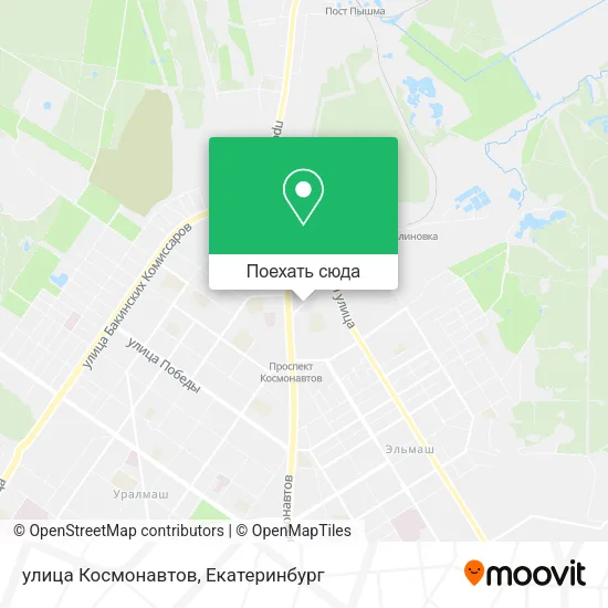 Карта улица Космонавтов
