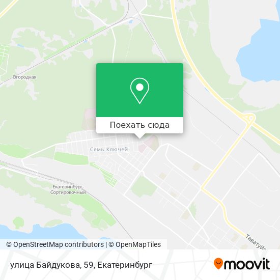 Карта улица Байдукова, 59