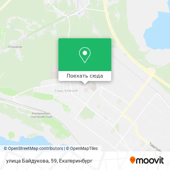 Карта улица Байдукова, 59