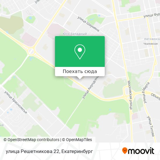 Карта улица Решетникова 22