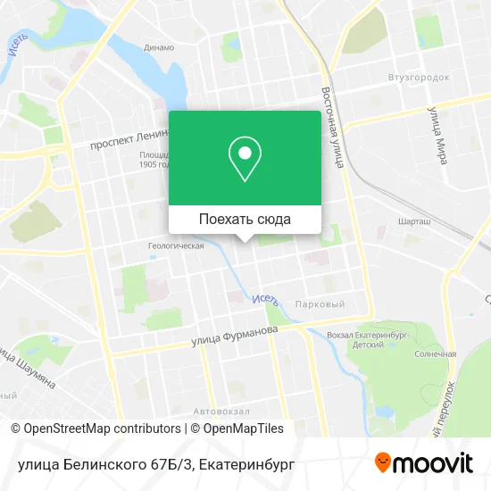 Карта улица Белинского 67Б/3