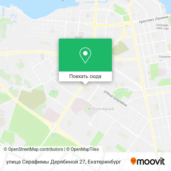 Карта улица Серафимы Дерябиной 27