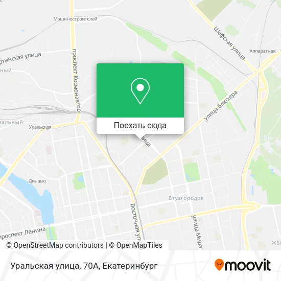Карта Уральская улица, 70А
