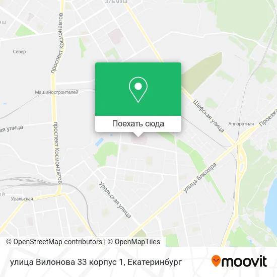 Карта улица Вилонова 33 корпус 1