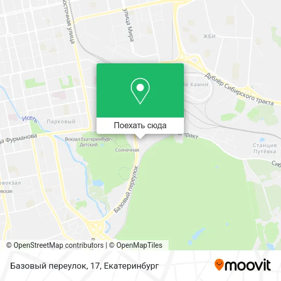 Карта Базовый переулок, 17
