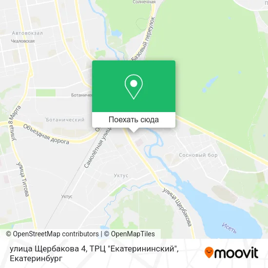 Карта улица Щербакова 4, ТРЦ "Екатерининский"