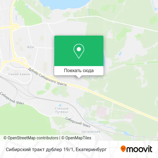 Карта Сибирский тракт дублер 19/1