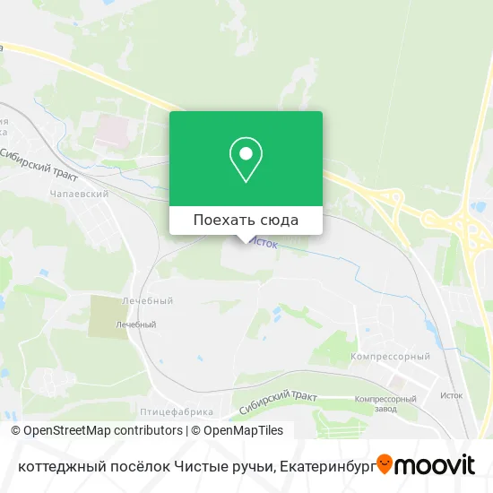 Карта коттеджный посёлок Чистые ручьи