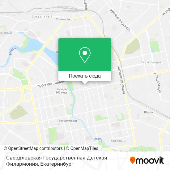Карта Свердловская Государственная Детская Филармония
