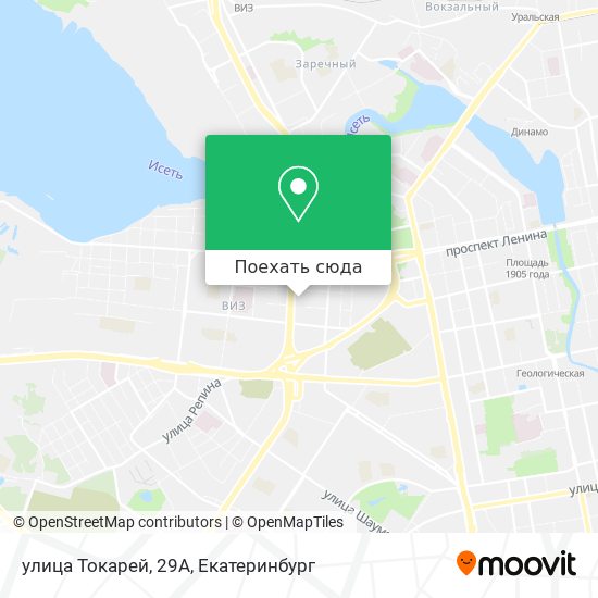 Карта улица Токарей, 29А