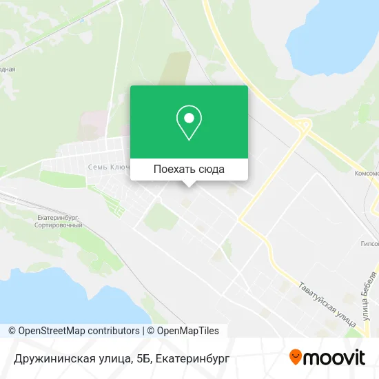 Карта Дружининская улица, 5Б
