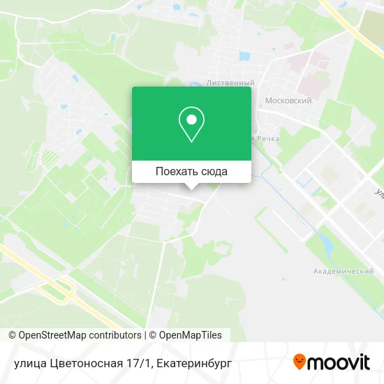 Карта yлица Цветоносная 17/1