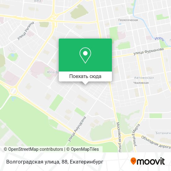 Карта Волгоградская улица, 88