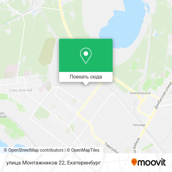 Карта улица Монтажников 22