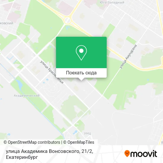 Карта улица Академика Вонсовского, 21 / 2