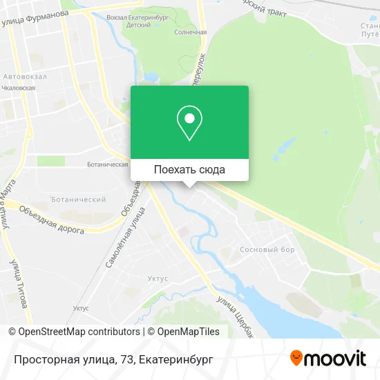 Карта Просторная улица, 73