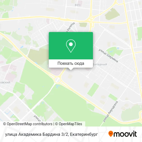 Карта улица Академика Бардина 3/2