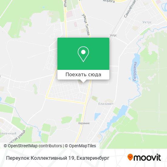 Карта Переулок Коллективный 19