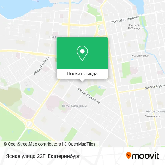 Карта Ясная улица 22Г