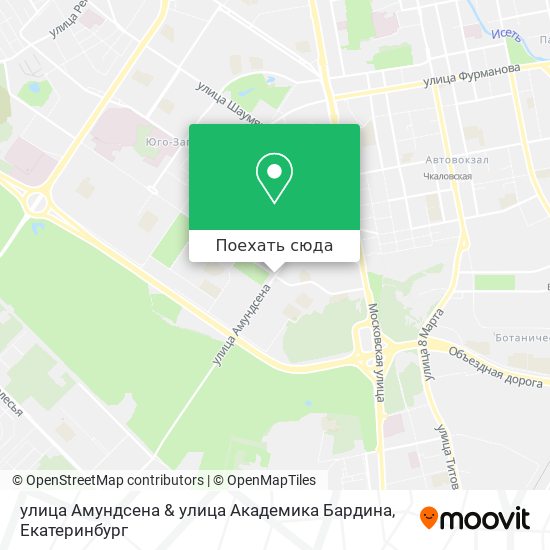 Карта улица Амундсена & улица Академика Бардина