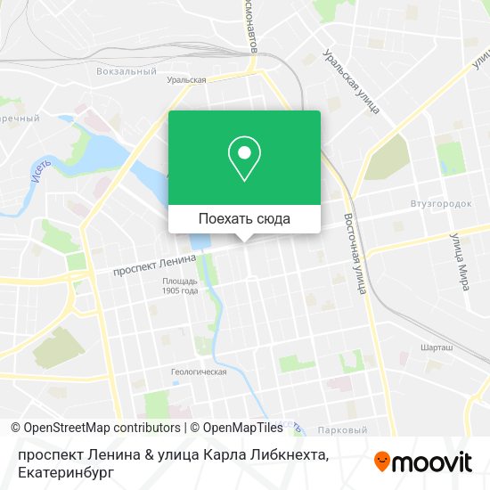 Карта проспект Ленина & улица Карла Либкнехта