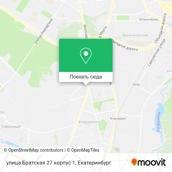 Карта улица Братская 27 корпус 1