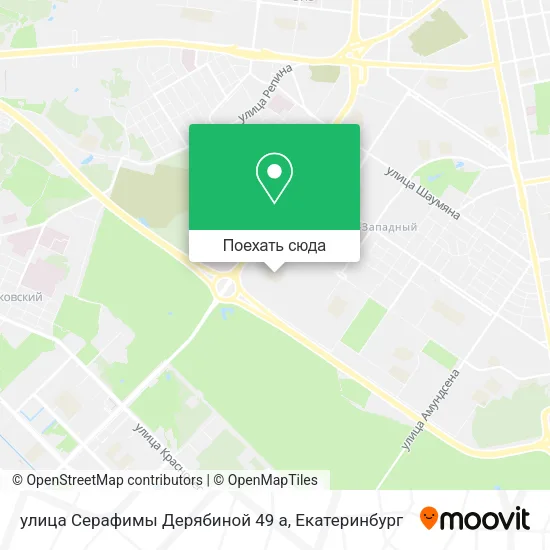 Карта улица Серафимы Дерябиной 49 а