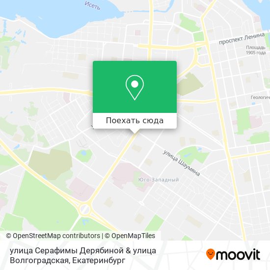 Карта улица Серафимы Дерябиной & улица Волгоградская