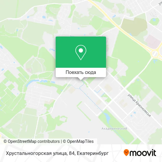 Карта Хрустальногорская улица, 84