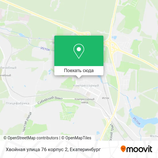 Карта Хвойная улица 76 корпус 2
