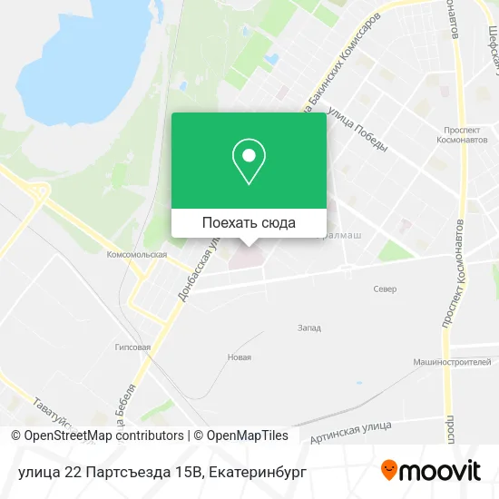 Карта улица 22 Партсъезда 15В
