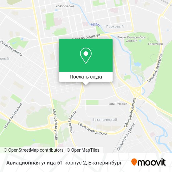 Карта Авиационная улица 61 корпус 2