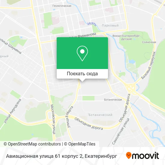 Карта Авиационная улица 61 корпус 2