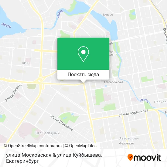 Карта улица Московская & улица Куйбышева