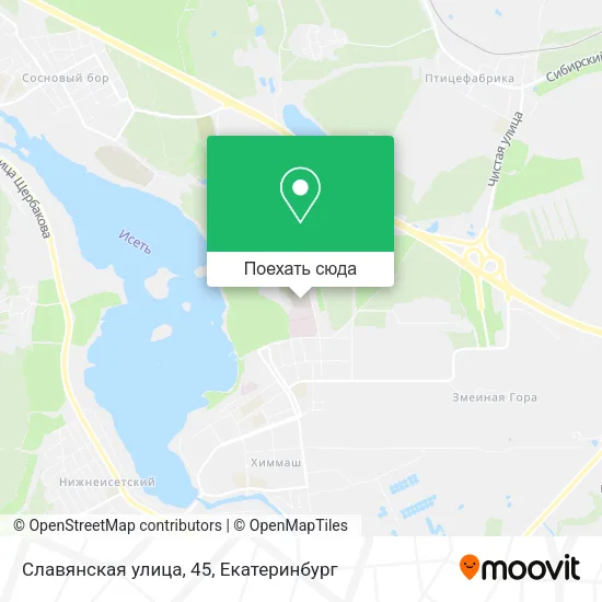Карта Славянская улица, 45