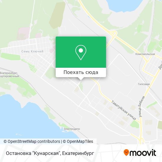 Карта Остановка "Кунарская"