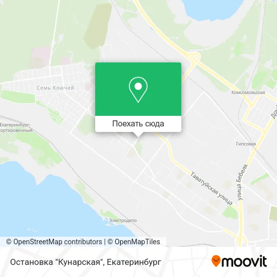 Карта Остановка "Кунарская"