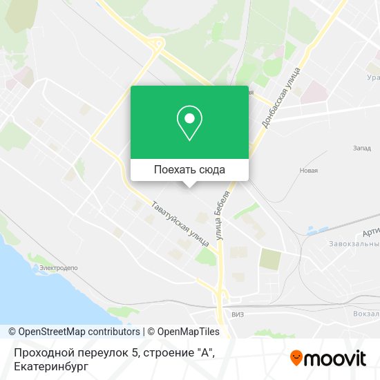 Карта Проходной переулок 5, строение "А"