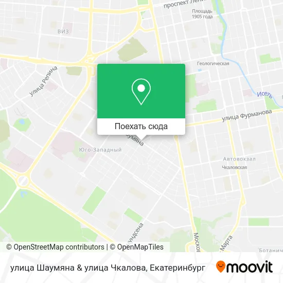 Карта улица Шаумяна & улица Чкалова