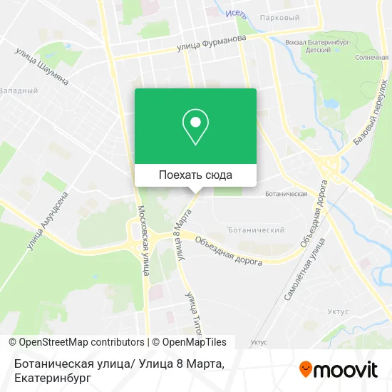Карта Ботаническая улица/ Улица 8 Марта