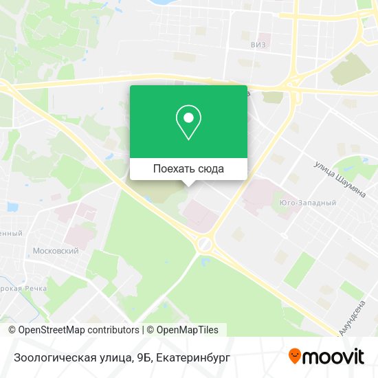 Карта Зоологическая улица, 9Б