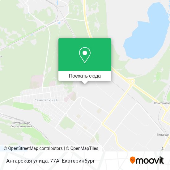 Карта Ангарская улица, 77А